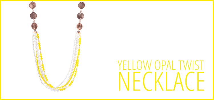 Yellow Opal Twist Necklace